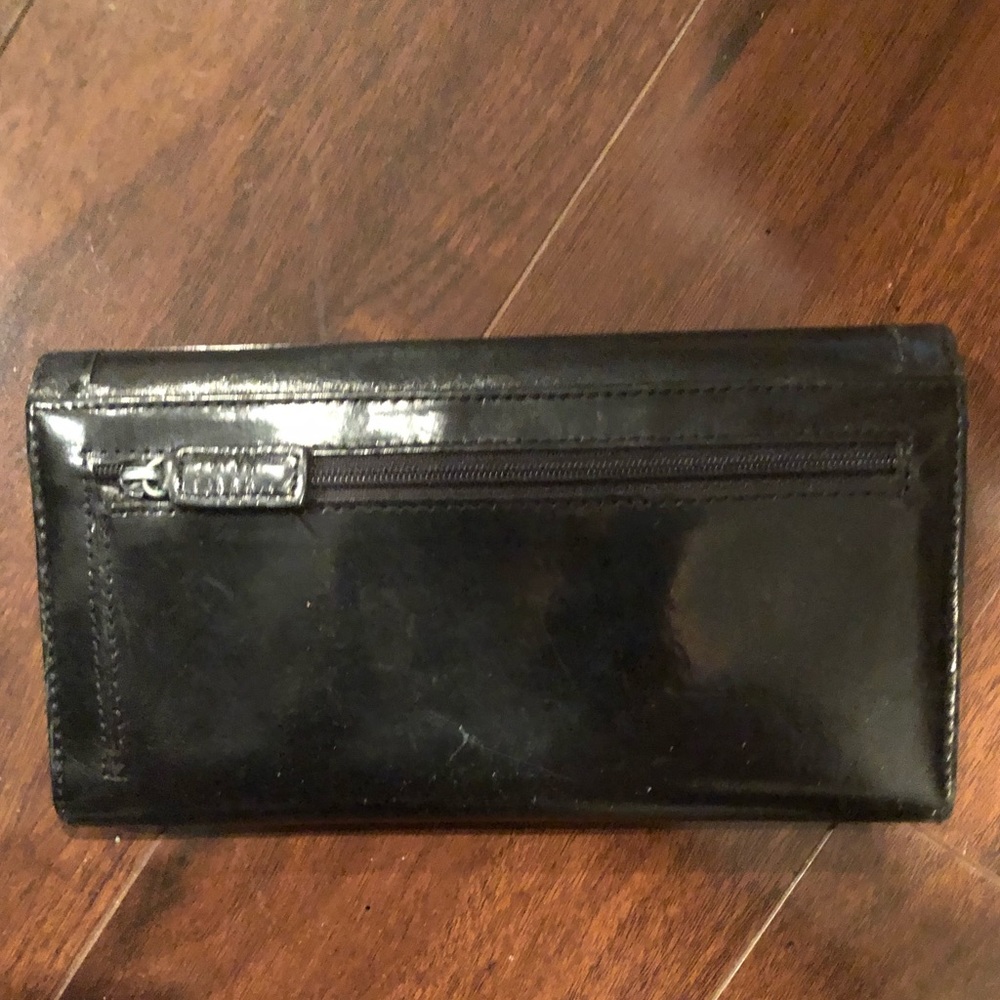 ⭐️ Kenneth Cole New York Black Leather Tri-Fold Long Wallet - Picture 3 of 5